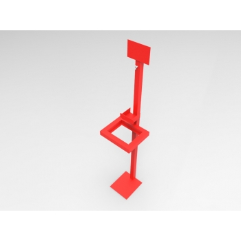 Stojak na płyn do dezynfekcji i rękawiczki