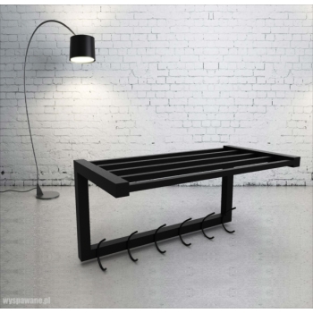 Wieszak ścienny LOFT z półką na czapki