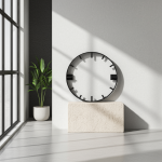 Obręcz stalowa pod zegar z godzinami LOFT