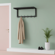 Wieszak ścienny LOFT z półką na czapki