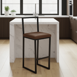 Hoker metalowy z oparciem 30x30x100 PROFIL 20x20