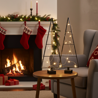 Choinka - metalowa dekoracja LOFT - średnia