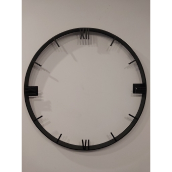 Obręcz stalowa pod zegar z godzinami rzymskimi i wskaźnikami LOFT