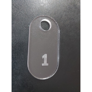 Żeton numerowany z PLEXI - kolorowy
