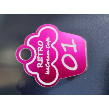 Żeton numerowany różne kształty z laminatu - kolorowy