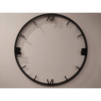 Obręcz stalowa pod zegar z godzinami rzymskimi i wskaźnikami LOFT