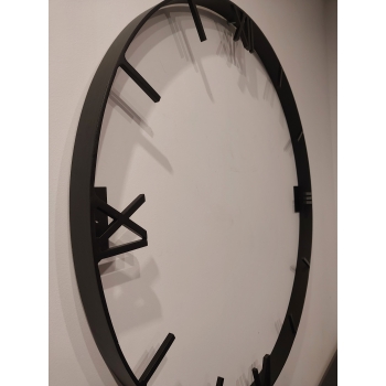 Obręcz stalowa pod zegar z godzinami rzymskimi i wskaźnikami LOFT