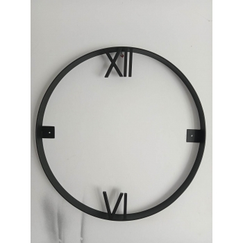 Obręcz stalowa pod zegar z godzinami rzymskimi LOFT