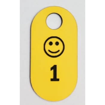 Żeton numerowany z laminatu - kolorowy