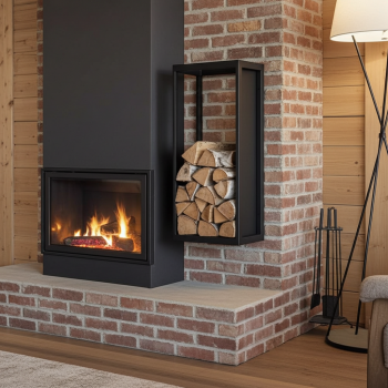 Półka na drewno kominkowe - wisząca h100