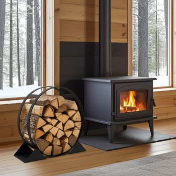 Stojak na drewno kominkowe KOŁO