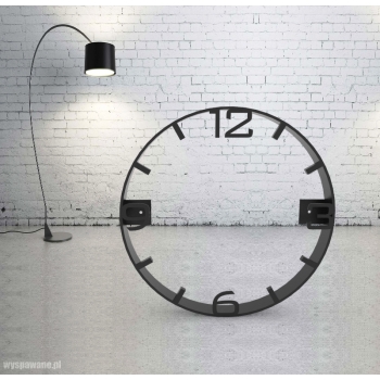 Obręcz stalowa pod zegar z cyframi i wskaźnikami LOFT