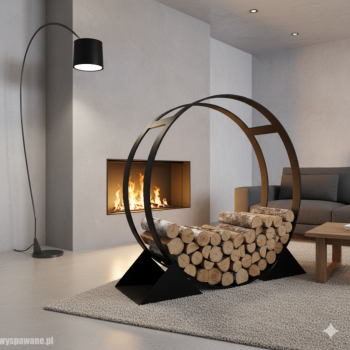 Stojak na drewno kominkowe KOŁO