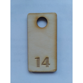 Żeton numerowany z eko sklejki
